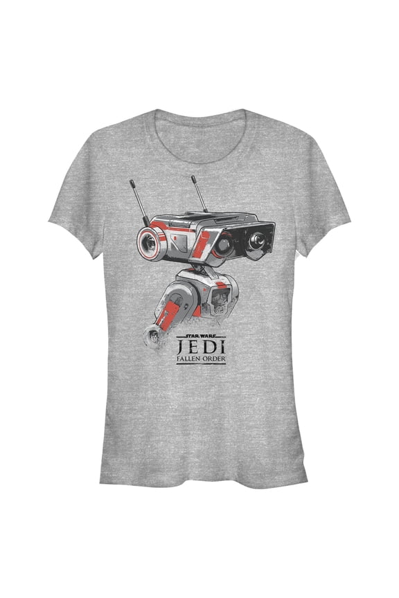 Junior's Star Wars Jedi: Fallen Order BD-1 Grunge Graphic Tee Athletic Heather Large