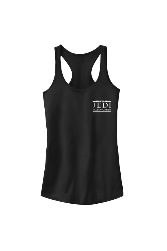 Junior's Star Wars Jedi: Fallen Order Badge Logo Racerback Tank Top Black Large