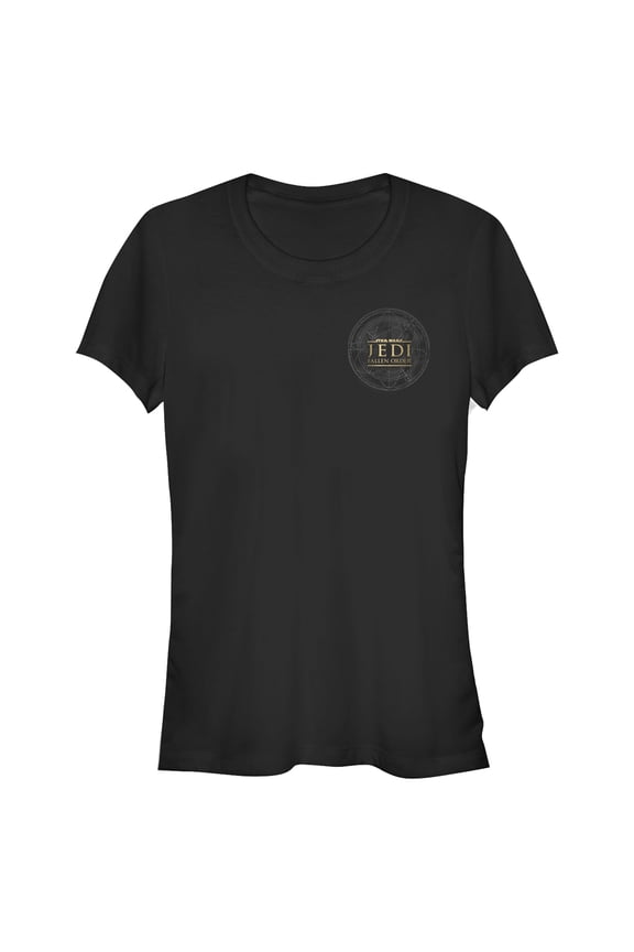 Junior's Star Wars Jedi: Fallen Order Celestial Map Emblem Graphic Tee Black Medium