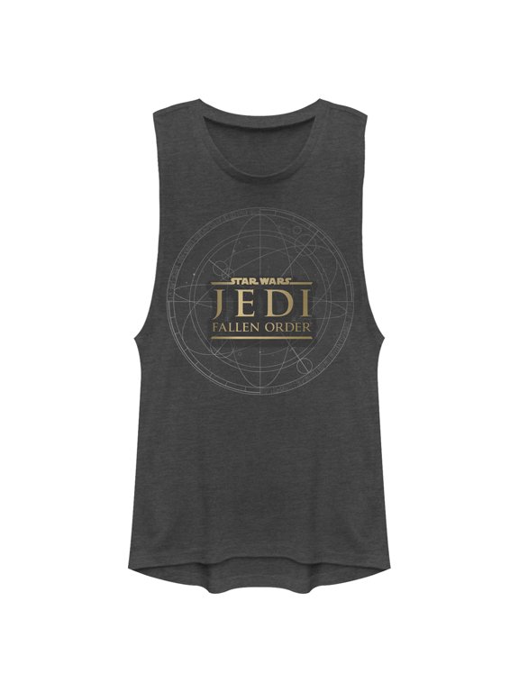 Junior's Star Wars Jedi: Fallen Order Celestial Map Festival Muscle Graphic Tee Charcoal X Large