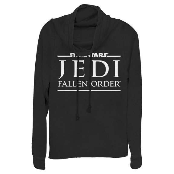 Junior's Star Wars Jedi: Fallen Order Classic Logo Cowl Neck Sweatshirt Black 3X Large