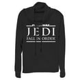 thumbnail image 1 of Junior's Star Wars Jedi: Fallen Order Classic Logo Cowl Neck Sweatshirt Black Large, 1 of 3