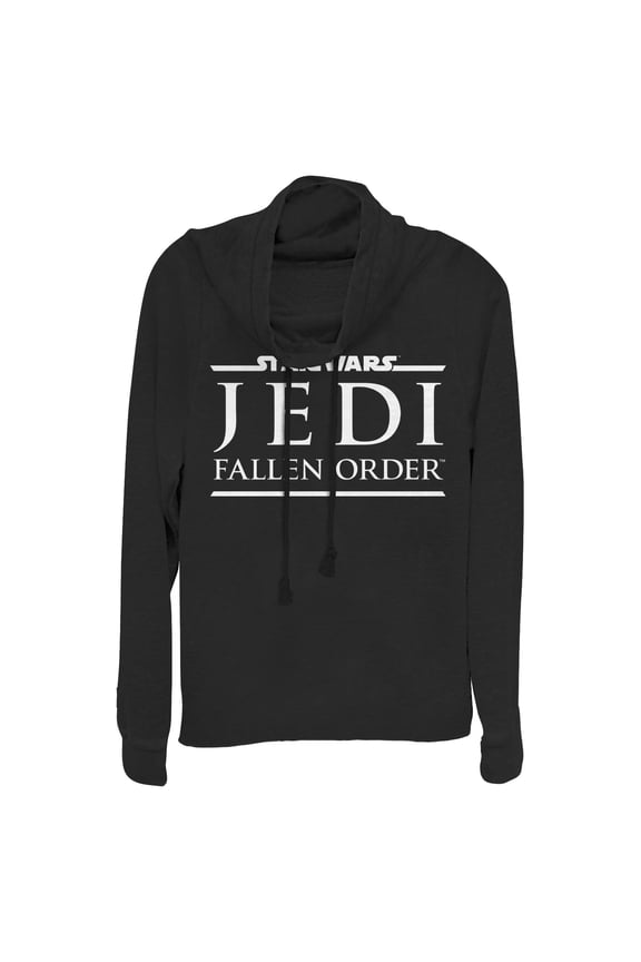 Junior's Star Wars Jedi: Fallen Order Classic Logo Cowl Neck Sweatshirt Black X Small