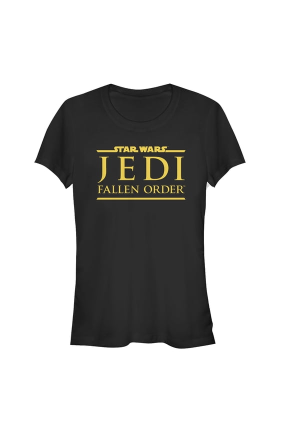 Junior's Star Wars Jedi: Fallen Order Golden Logo Graphic Tee Black Large