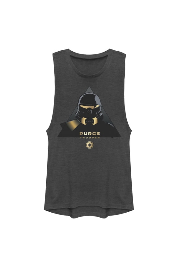 Junior's Star Wars Jedi: Fallen Order Purge Trooper Symbol  Festival Muscle Graphic Tee Charcoal X Small