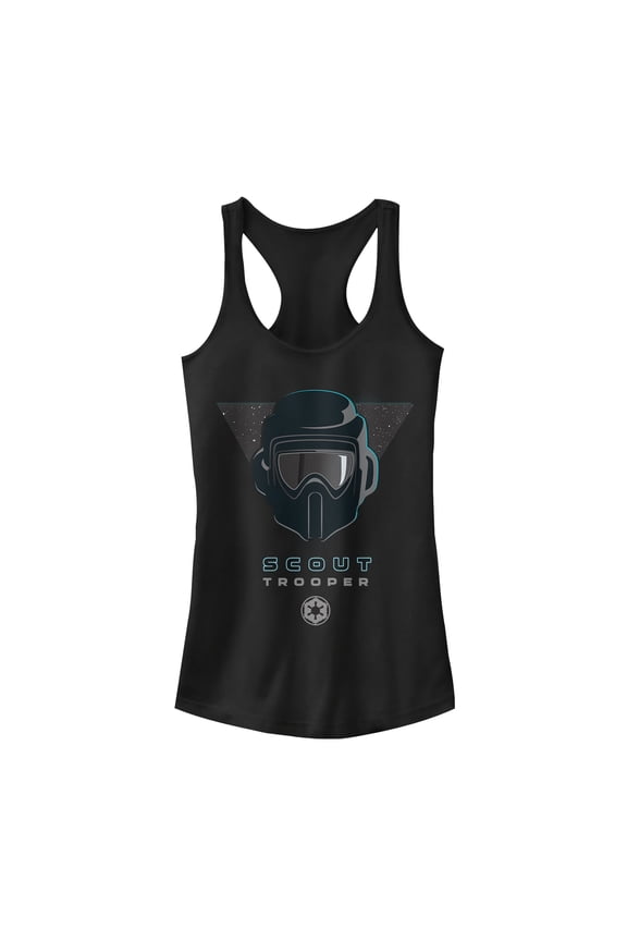 Junior's Star Wars Jedi: Fallen Order Scout Trooper Symbol  Racerback Tank Top Black Medium