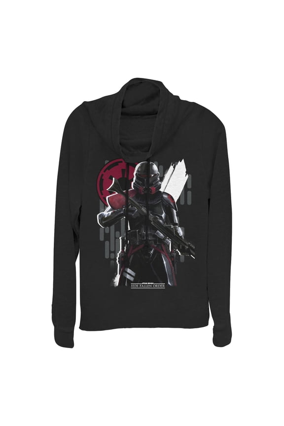 Junior's Star Wars Jedi: Fallen Order Second Sister Inquisitor  Cowl Neck Sweatshirt Black 2X Large