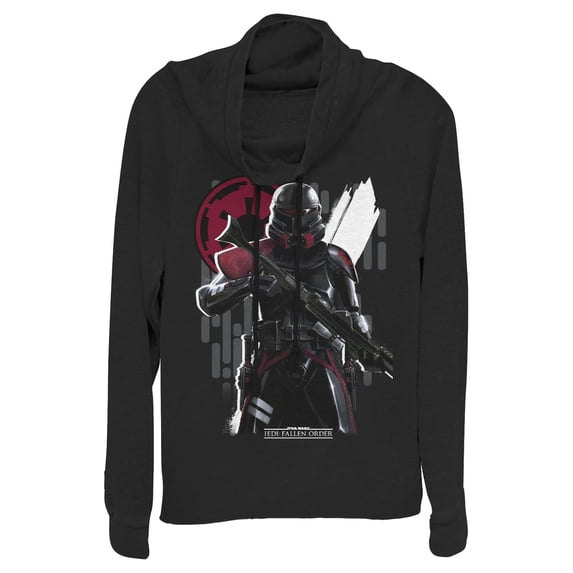 Junior's Star Wars Jedi: Fallen Order Second Sister Inquisitor Cowl Neck Sweatshirt Black X Small