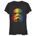 thumbnail image 1 of Junior's Star Wars Large Rainbow Pride Stormtrooper Graphic Tee Black 2X Large, 1 of 3