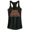 thumbnail image 1 of Junior's Star Wars Logo Retro Title Crawl  Racerback Tank Top Black 2X Large, 1 of 4