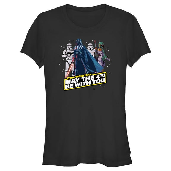 Junior's Star Wars May the Fourth Be With You Day  Graphic T-Shirt