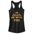 thumbnail image 1 of Junior's Star Wars May the Fourth Opening Crawl  Racerback Tank Top Black Medium, 1 of 4