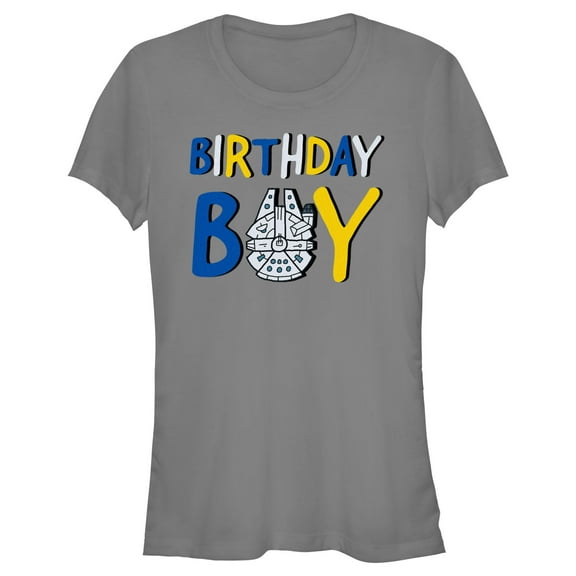 Junior's Star Wars Millennium Falcon Birthday Boy Graphic T-Shirt