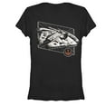 thumbnail image 1 of Junior's Star Wars Millennium Falcon Rebel Insignia  Graphic Tee Black Large, 1 of 2