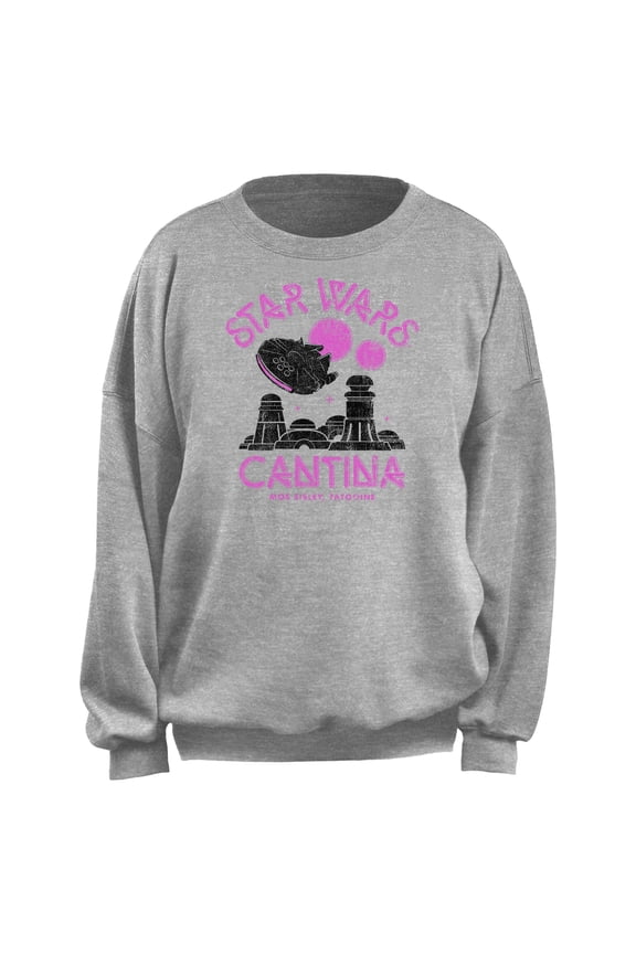 Junior's Star Wars Mos Eisley Cantina Tatooine Sweatshirt Heather Gray Small