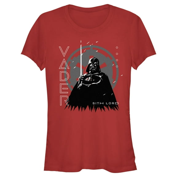 Junior's Star Wars: Obi-Wan Kenobi Darth Vader Sith Lord  Graphic Tee Red Medium