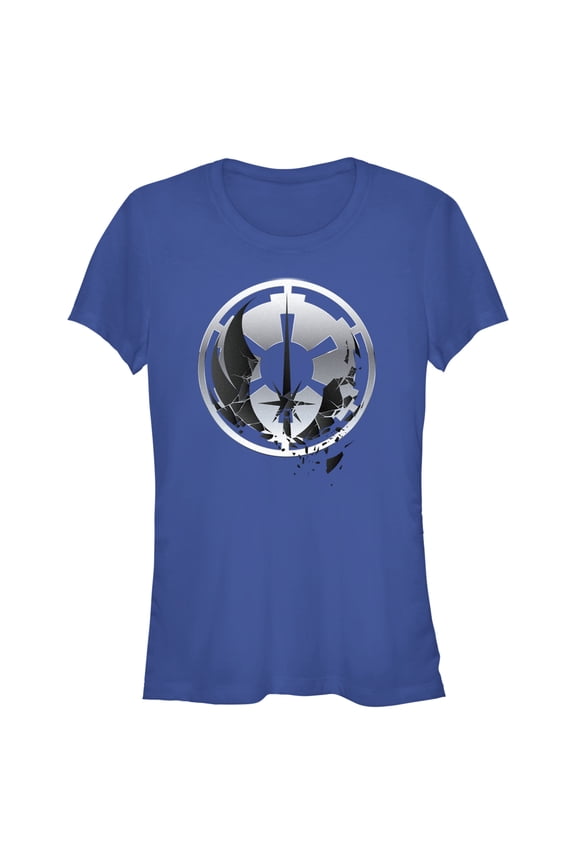 Junior's Star Wars: Obi-Wan Kenobi Jedi and Empire Logo Graphic Tee Royal Blue X Large