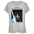 thumbnail image 1 of Junior's Star Wars: Obi-Wan Kenobi Lightsaber Glow Kenobi Portrait  Graphic Tee Athletic Heather Large, 1 of 3
