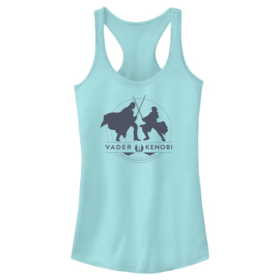 Junior's Star Wars: Obi-Wan Kenobi Vader Kenobi Unfinished Business Racerback Tank Top Cancun Medium