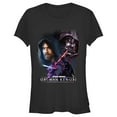 thumbnail image 1 of Junior's Star Wars: Obi-Wan Kenobi Vader and Kenobi Face Off Graphic Tee Black Large, 1 of 3