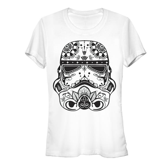 Junior's Star Wars Ornate Stormtrooper Graphic Tee White 2X Large