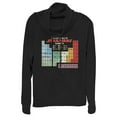 thumbnail image 1 of Junior's Star Wars Periodic Table of Elements Cowl Neck Sweatshirt Black 2X Large, 1 of 3