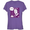 thumbnail image 1 of Junior's Star Wars Pop Art Han Solo I Know  Graphic Tee Purple Small, 1 of 2