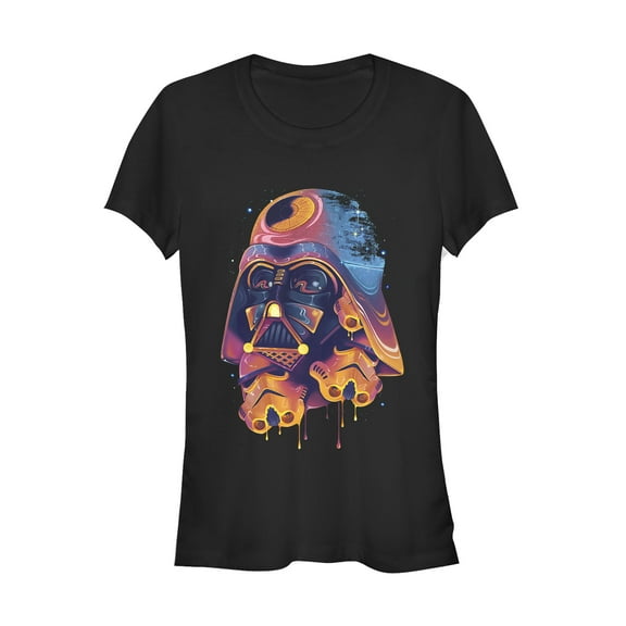 Junior's Star Wars Psychedelic Darth Vader Graphic Tee Black X Large