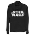 thumbnail image 1 of Junior's Star Wars Simple Logo  Cowl Neck Sweatshirt Black X Large, 1 of 4