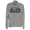 thumbnail image 1 of Junior's Star Wars Simple Logo  Cowl Neck Sweatshirt Gray Heather X Large, 1 of 4