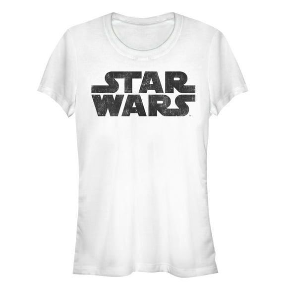 Junior's Star Wars Simple Logo Graphic Tee White X Large