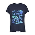 thumbnail image 1 of Junior's Star Wars Spaceship Collage Graphic Tee Navy Blue X Large, 1 of 2