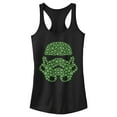 thumbnail image 1 of Junior's Star Wars St. Patrick's Day Shamrock Stormtrooper  Racerback Tank Top Black Small, 1 of 5
