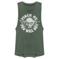 thumbnail image 1 of Junior's Star Wars St. Patrick's Day Yoda Pinch Me Not  Festival Muscle Graphic Tee Pine Green Heather 2X Large, 1 of 4