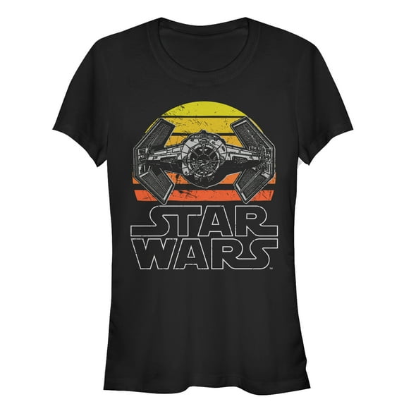Junior's Star Wars TIE Fighter Retro Graphic Tee Black 2X Large