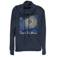 thumbnail image 1 of Junior's Star Wars That's No Moon Art  Cowl Neck Sweatshirt Navy Blue Medium, 1 of 3