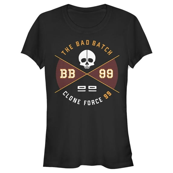 Junior's Star Wars: The Bad Batch Skull Logo Graphic Tee Black Medium
