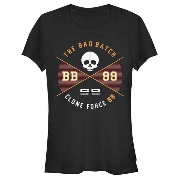 Junior's Star Wars: The Bad Batch Skull Logo  Graphic Tee Black X Large
