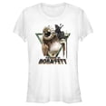 thumbnail image 1 of Junior's Star Wars: The Book of Boba Fett Bantha Ride Boba  Graphic Tee White 2X Large, 1 of 3