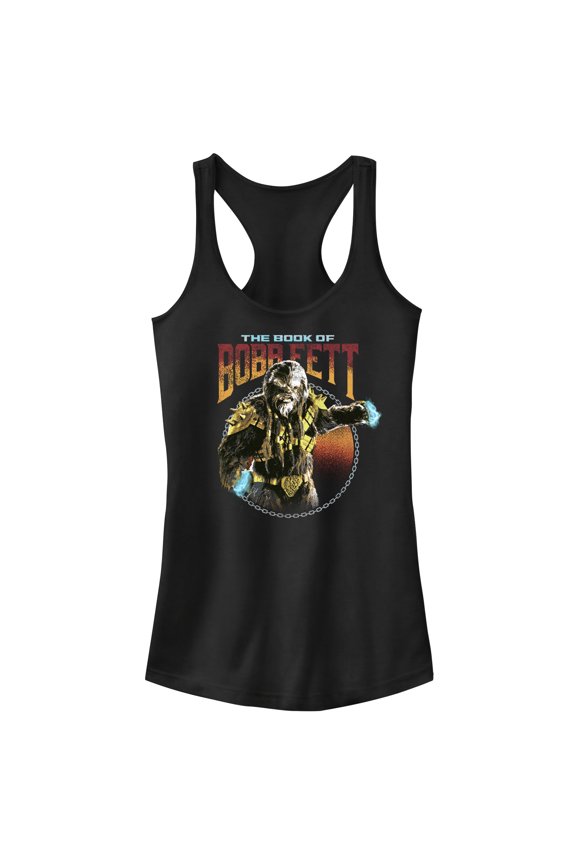 Junior's Star Wars: The Book of Boba Fett Black Krrsantan Racerback Tank Top Black Small