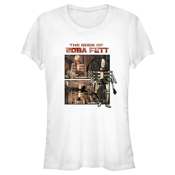 Junior's Star Wars: The Book of Boba Fett COO Cook Droid Graphic Tee White Large