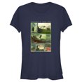 thumbnail image 1 of Junior's Star Wars: The Book of Boba Fett Grogu Force Training With Luke Skywalker  Graphic Tee Navy Blue Small, 1 of 3