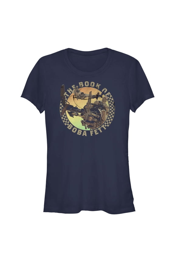 Junior's Star Wars: The Book of Boba Fett Tusken Raiders on Speeders Graphic Tee Navy Blue X Large