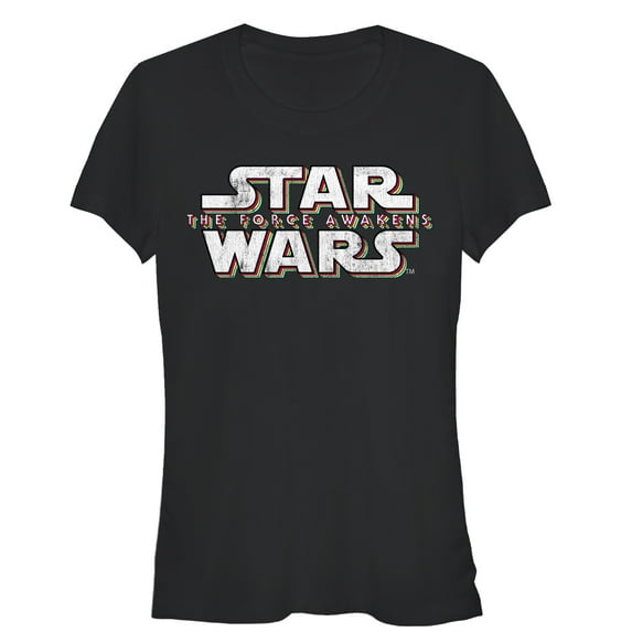 Junior's Star Wars The Force Awakens Classic Logo Graphic Tee Black 2X Large