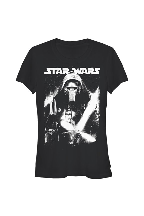 Junior's Star Wars The Force Awakens Kylo Ren Stare Down  Graphic Tee Black Medium