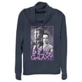 thumbnail image 1 of Junior's Star Wars The Force Awakens Leia and Rey Rule the Galaxy  Cowl Neck Sweatshirt Navy Blue X Large, 1 of 3