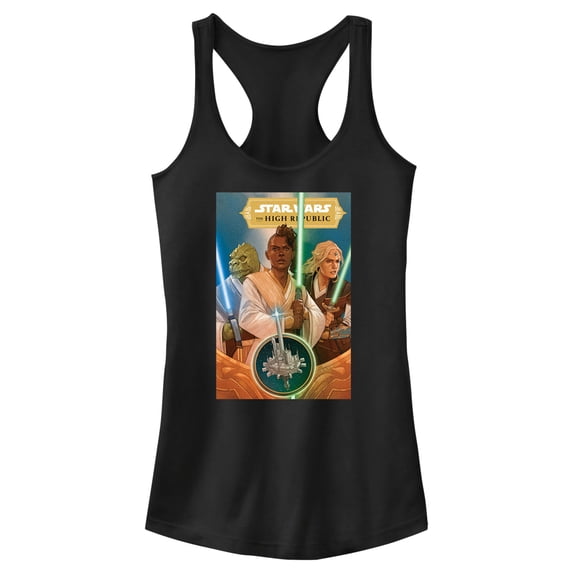 Junior's Star Wars The High Republic Jedi There Is No Fear Team Racerback Tank Top Black X Large