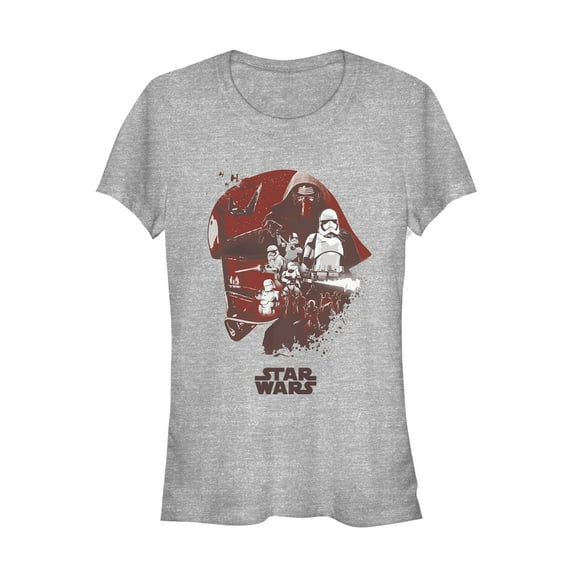 Junior's Star Wars The Last Jedi Captain Phasma Helmet  Graphic Tee Athletic Heather X Large
