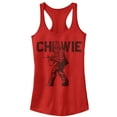 thumbnail image 1 of Junior's Star Wars The Last Jedi Chewie  Racerback Tank Top Scarlet Small, 1 of 3
