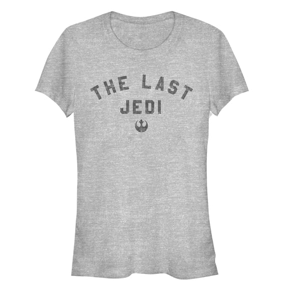 Junior's Star Wars The Last Jedi Classic Text Graphic Tee Athletic Heather Small